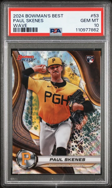 2024 Bowman's Best Paul Skenes Rookie Wave Refractor PSA 10