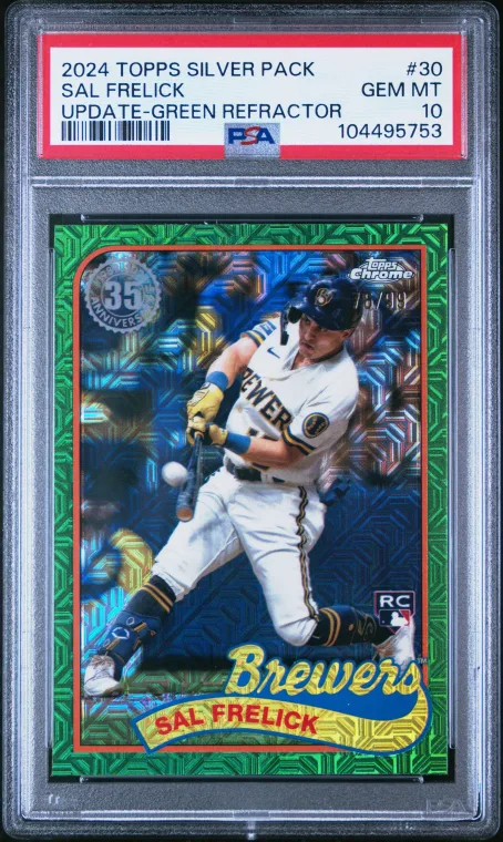 2024 Topps Silver Pack Sal Frelick Rookie Green Refractor /99 PSA 10