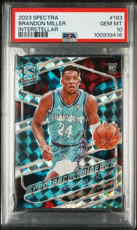 2023-24 Panini Spectra Brandon Miller RC Interstellar /99 #193 PSA 10