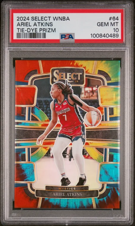 2024 Panini Select WNBA Ariel Atkins Tie-Dye Prizm /25 #64 PSA 10