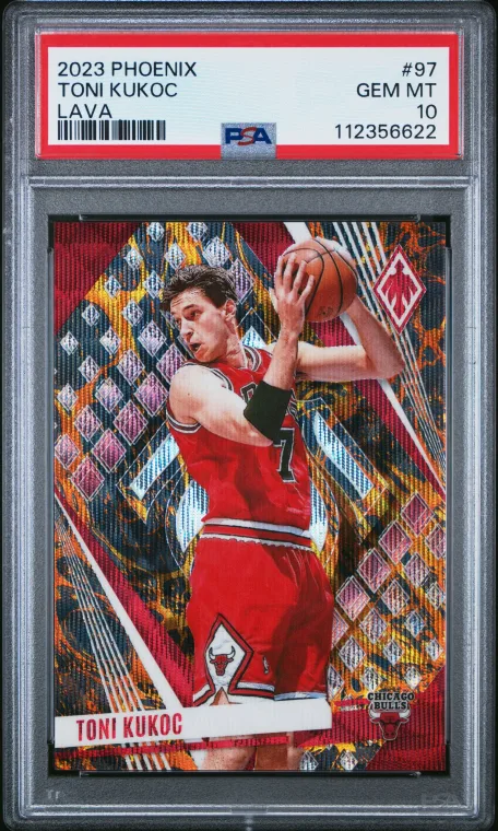 2023-24 Panini Phoenix Toni Kukoc Lava /75 #97 PSA 10 Gem Mint
