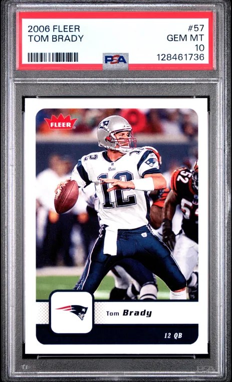 2006 Fleer Tom Brady #57 PSA 10 Gem Mint – New England Patriots